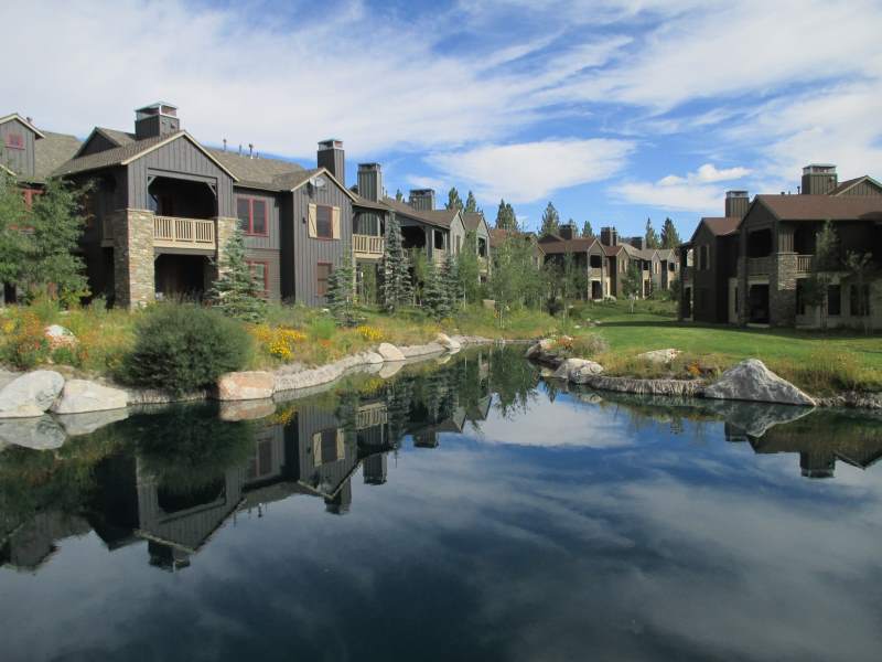 Recently Listed Properties for Sale: Mammoth Lakes 4 Photo of the common area at The Lodges condominium complex in Mammoth Lakes