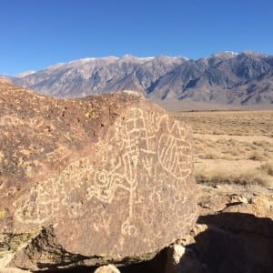 Hikes near Mammoth Lakes and Bishop Native American artwork in the Owens Valley