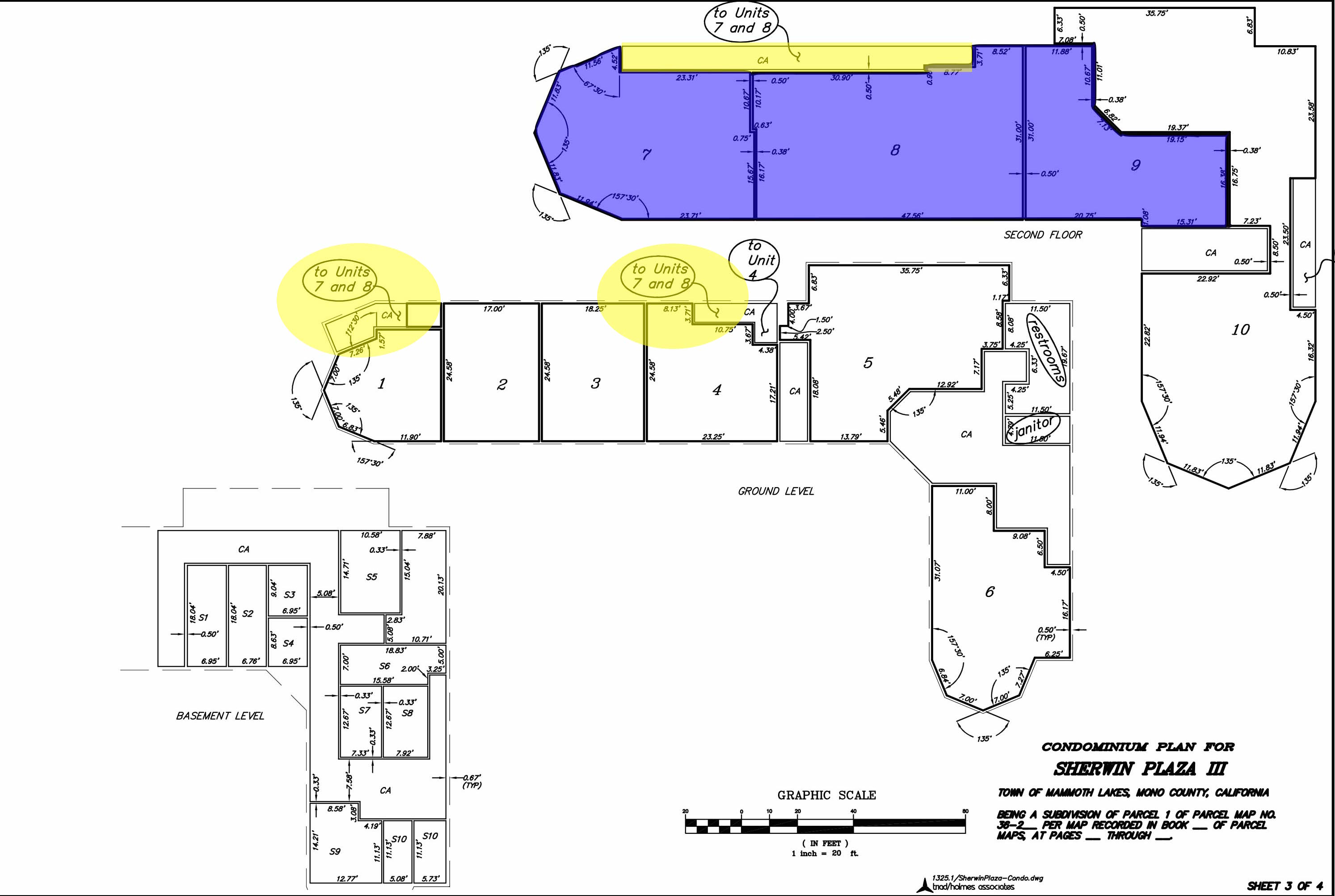 3 basement spaces
