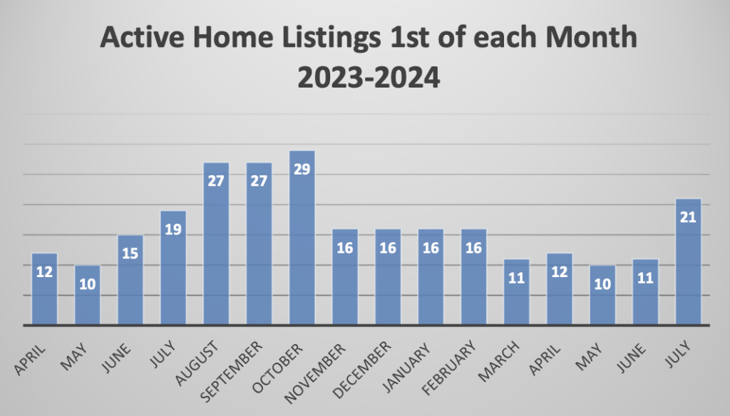 Market Report: July 1, 2024 9 Active Home Listings