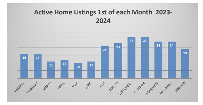 Market Report: Year End 2024 8 (active) home listings