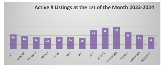 Market Report: Year End 2024 14 Active condominium listings