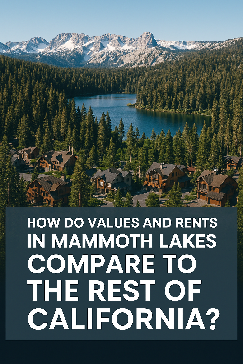 How do values and rents in Mammoth Lakes compare to the rest of California?