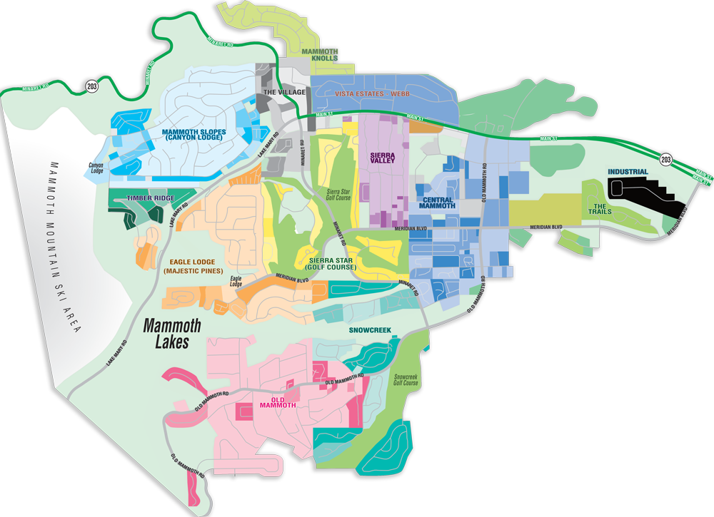 Mammoth Lakes CA Map